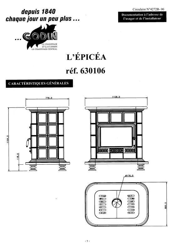 Mode d'emploi GODIN 630106 EPICEA