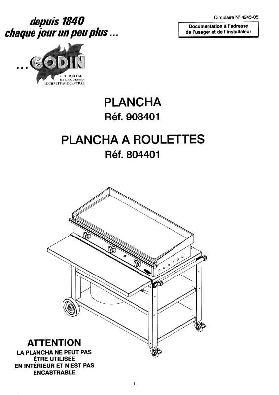 Mode d'emploi GODIN 908401