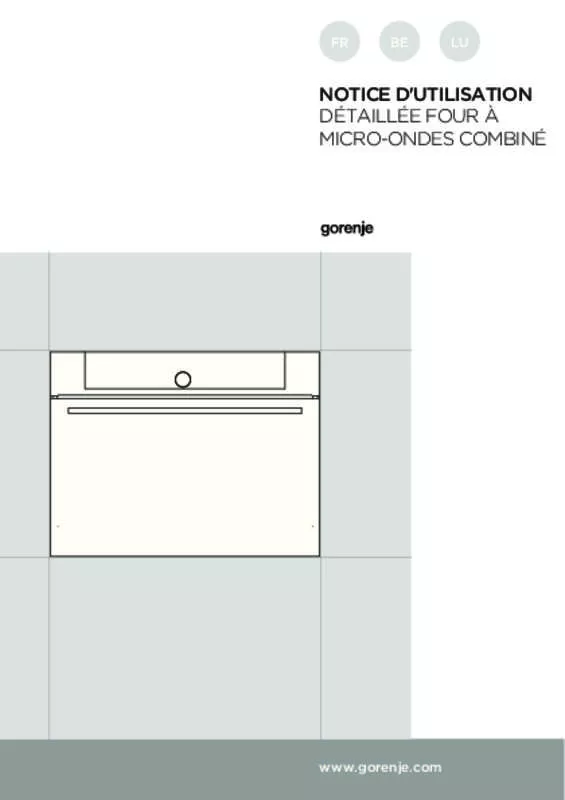 Mode d'emploi GORENJE BCM598S18X