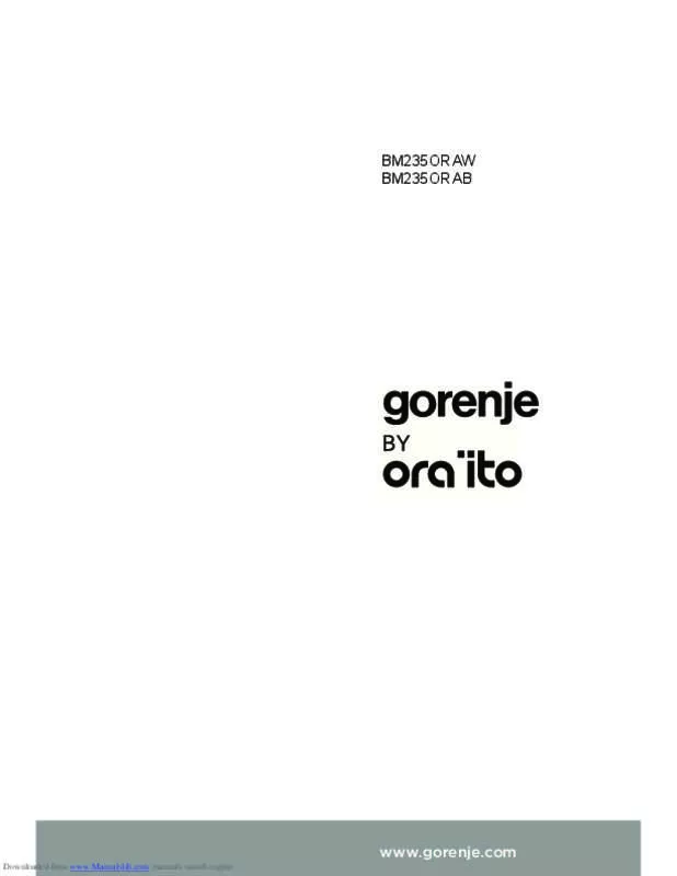 Mode d'emploi GORENJE BM235ORAB