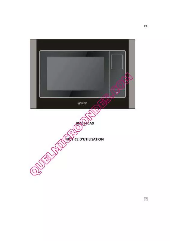 Mode d'emploi GORENJE BM6340AX