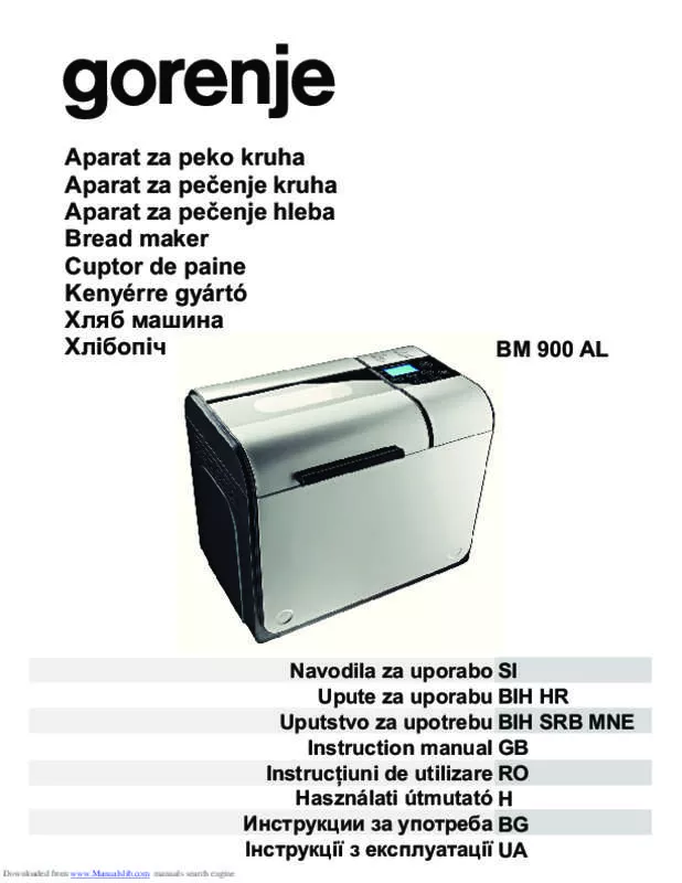 Mode d'emploi GORENJE BM900AL