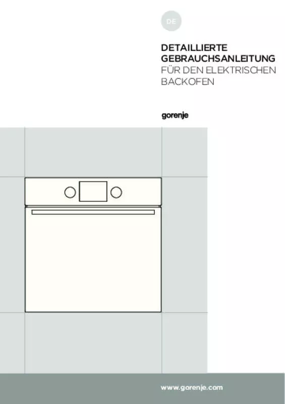 Mode d'emploi GORENJE BO627INB