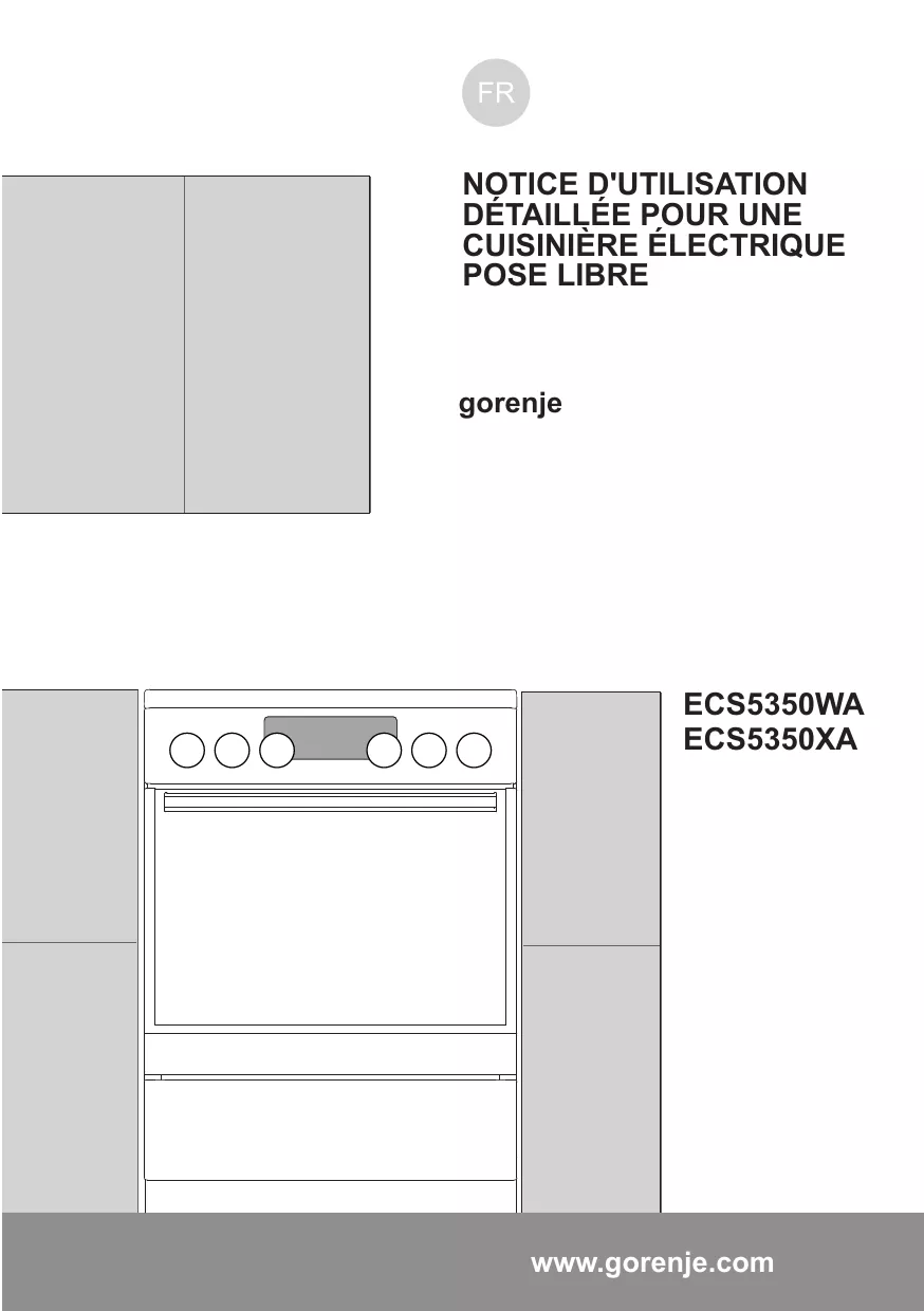 Mode d'emploi GORENJE ECS5350XA