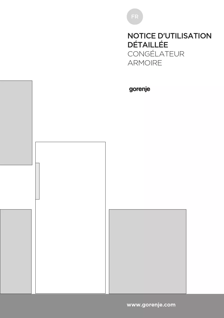 Mode d'emploi GORENJE FN6192CW