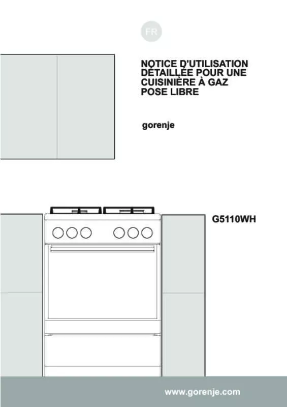 Mode d'emploi GORENJE G5110WH