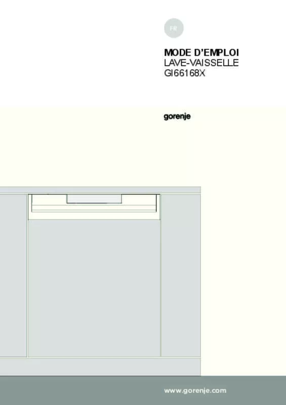 Mode d'emploi GORENJE GI66168X