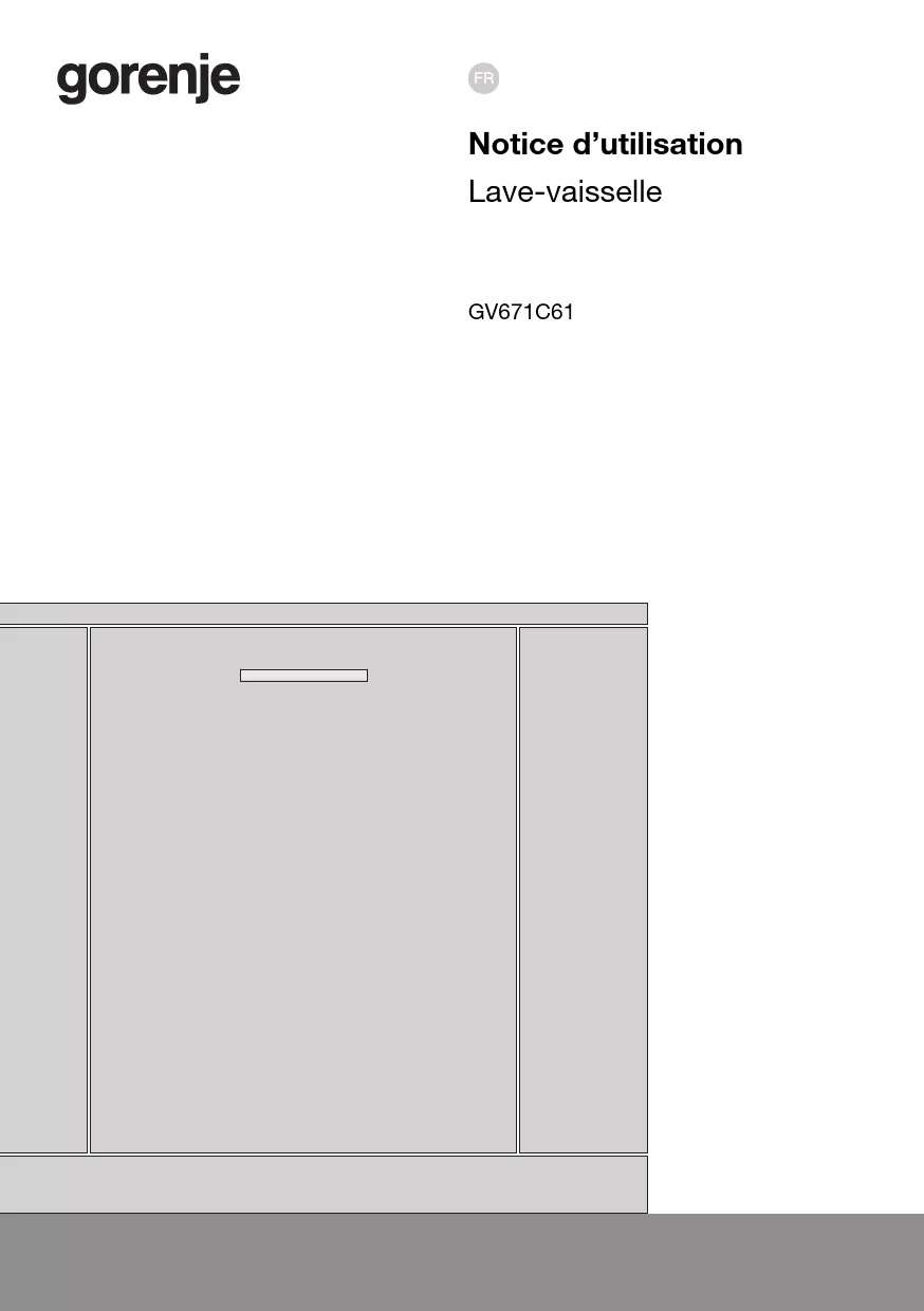 Mode d'emploi GORENJE GV671C61