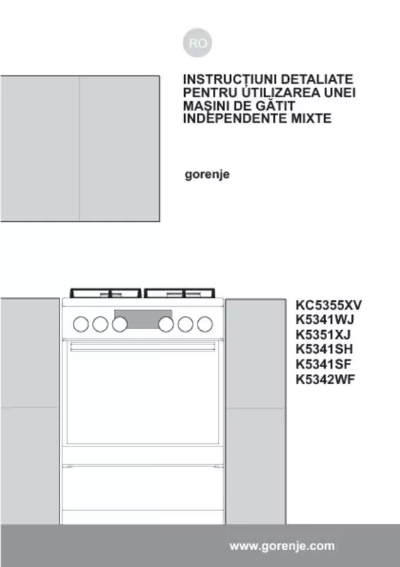 Mode d'emploi GORENJE KC5355XV