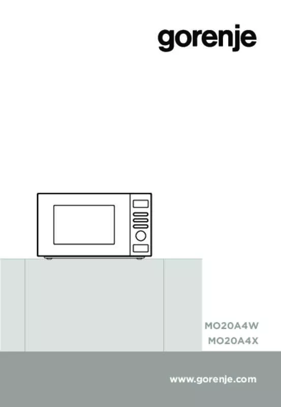 Mode d'emploi GORENJE MO20A4W