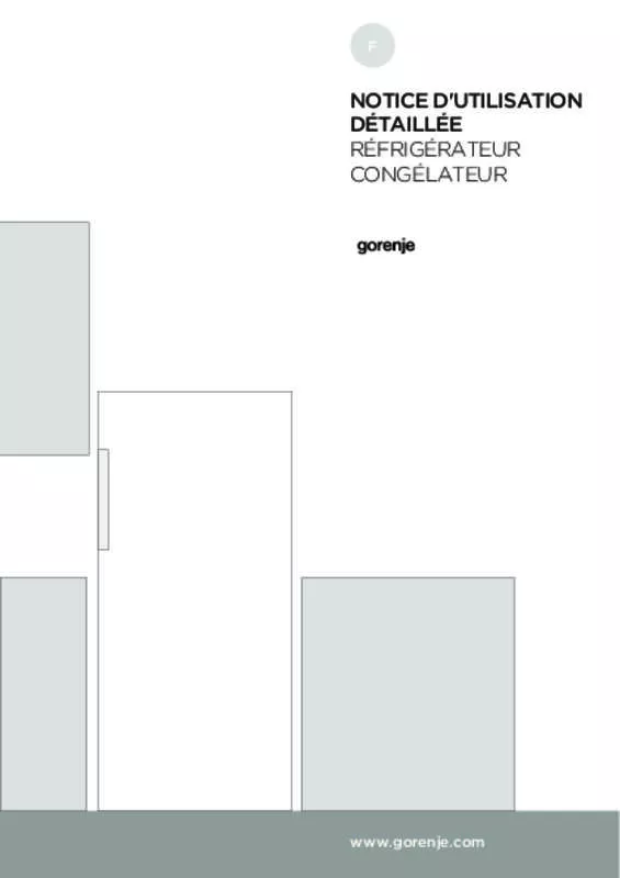 Mode d'emploi GORENJE RB6153BR