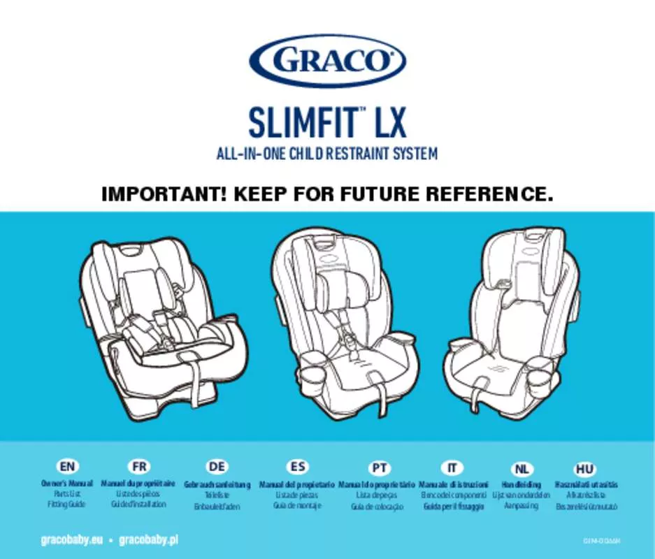 Mode d'emploi GRACO SLIMFIT LX