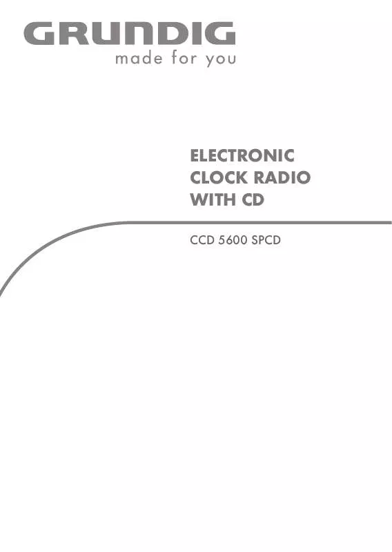 Mode d'emploi GRUNDIG CCD 5600 SPCD