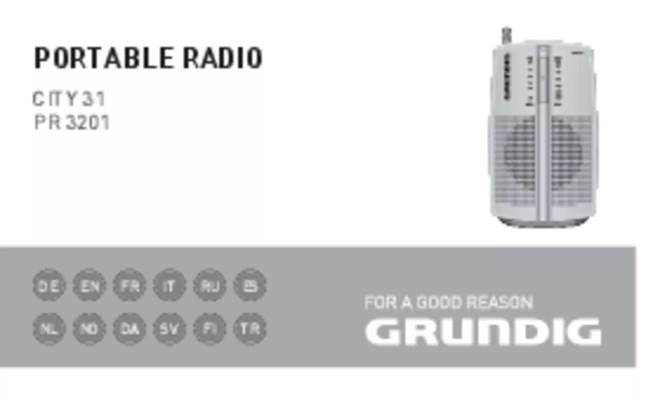 Mode d'emploi GRUNDIG CITY 31