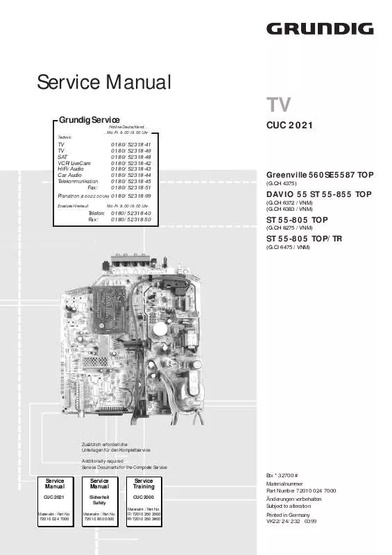 Mode d'emploi GRUNDIG CUC 2000