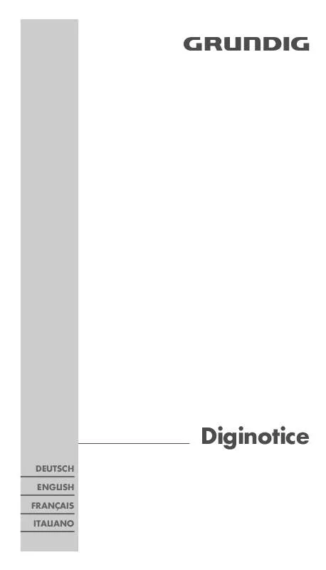 Mode d'emploi GRUNDIG DIGINOTICE GH 3005