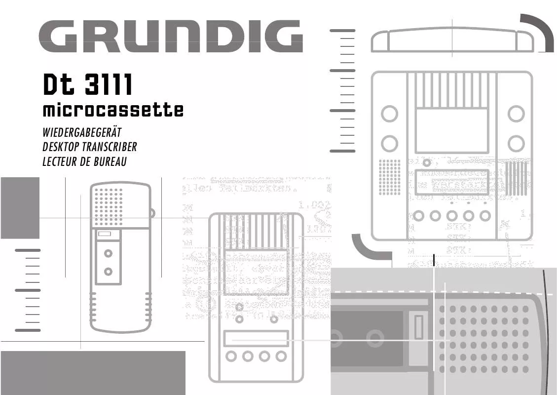 Mode d'emploi GRUNDIG DT 3111