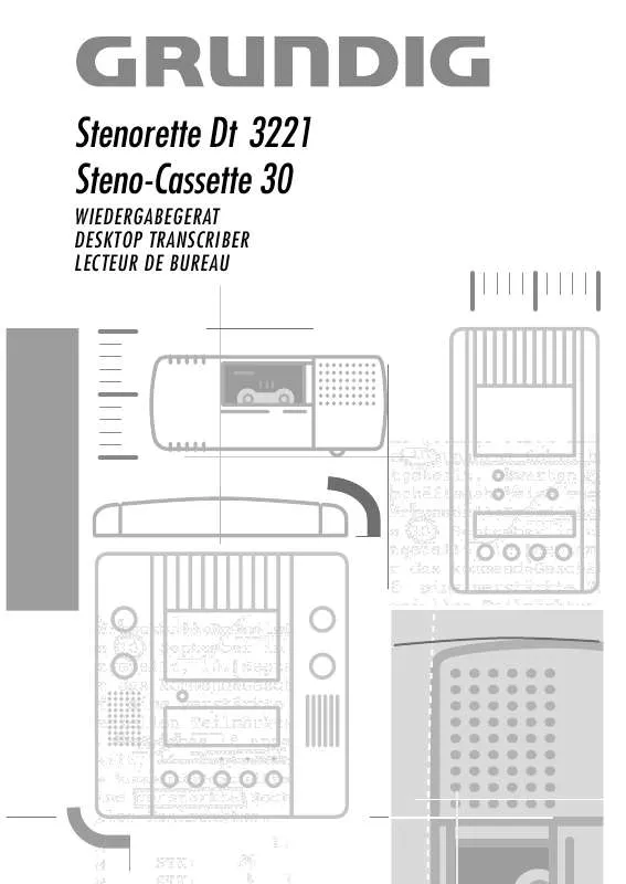 Mode d'emploi GRUNDIG DT 3221