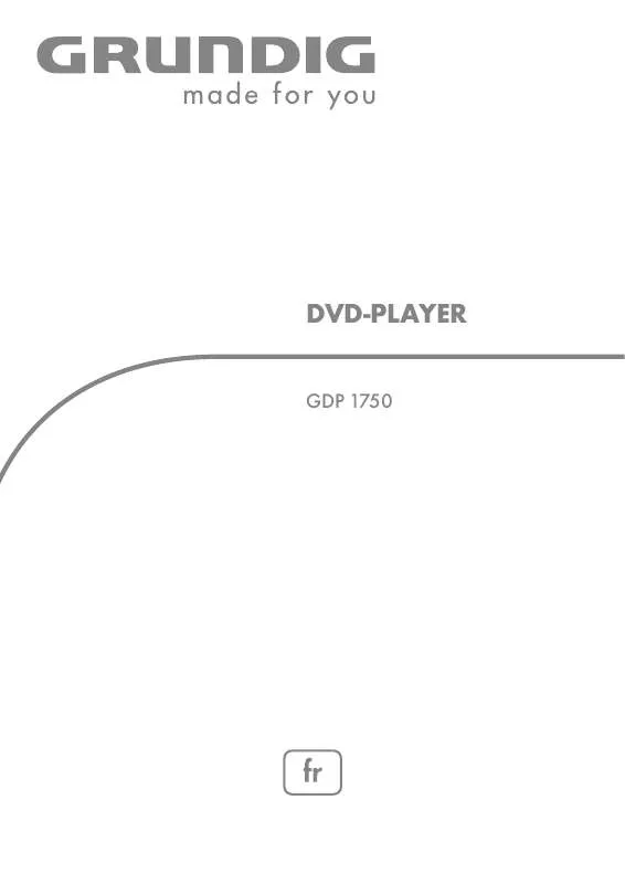 Mode d'emploi GRUNDIG GDP 1750