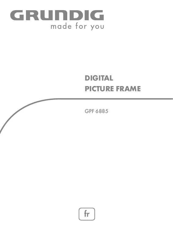 Mode d'emploi GRUNDIG GPF 6885