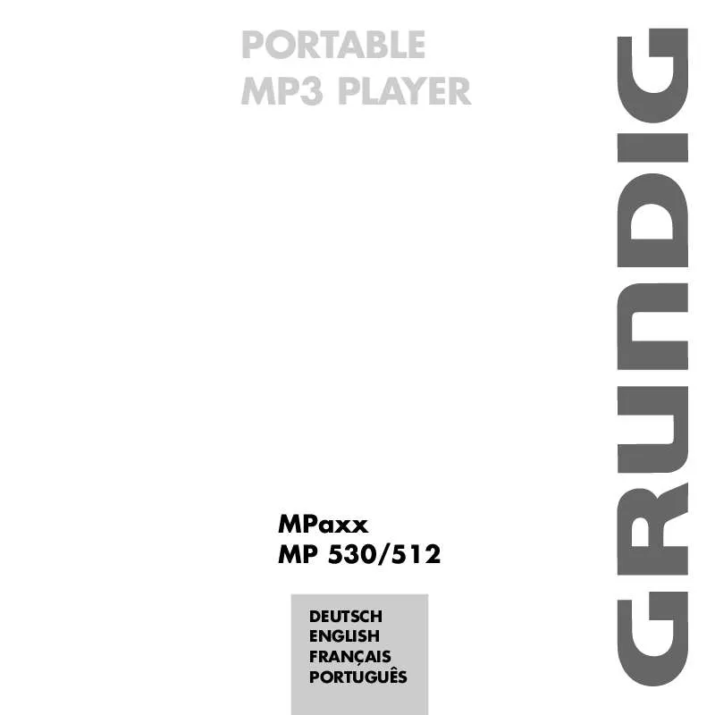 Mode d'emploi GRUNDIG MP 530/512