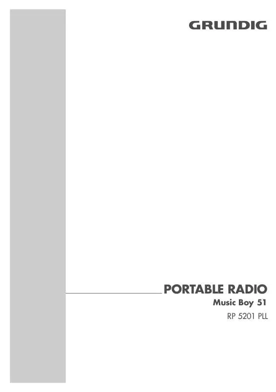 Mode d'emploi GRUNDIG MUSIC BOY 50L