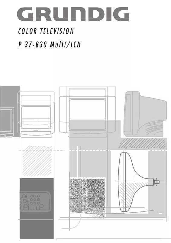 Mode d'emploi GRUNDIG P 37-830 MULTI/ICN