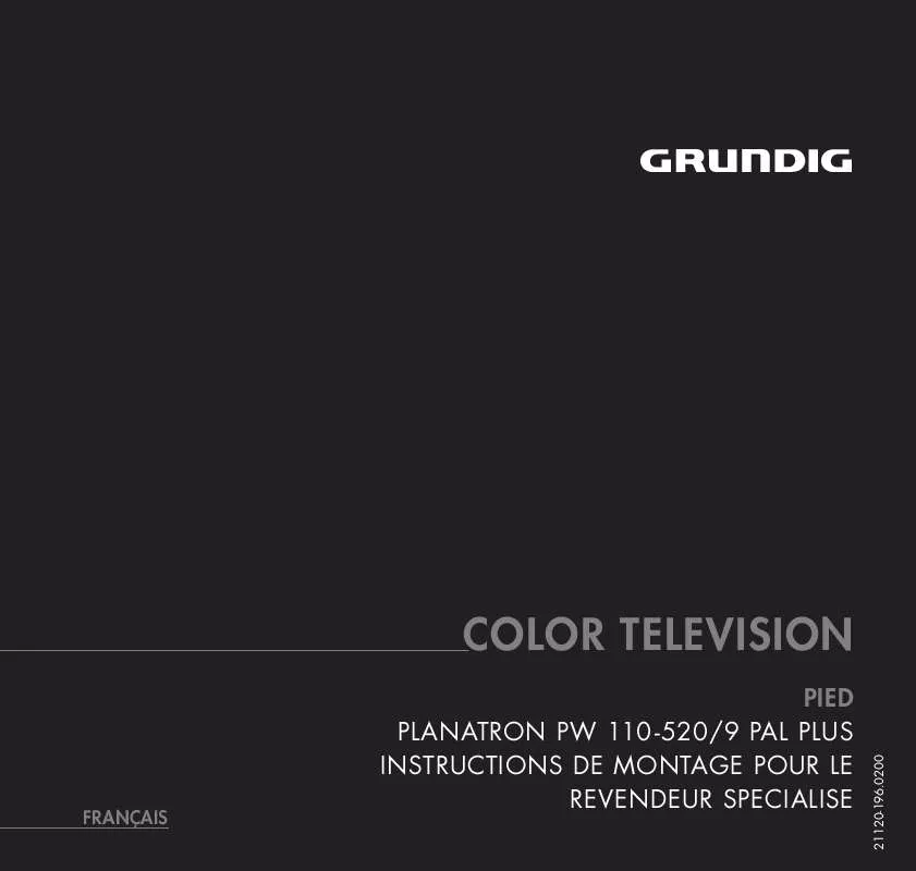 Mode d'emploi GRUNDIG PLANATRON TVS 2