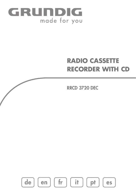 Mode d'emploi GRUNDIG RRCD 3720 DEC