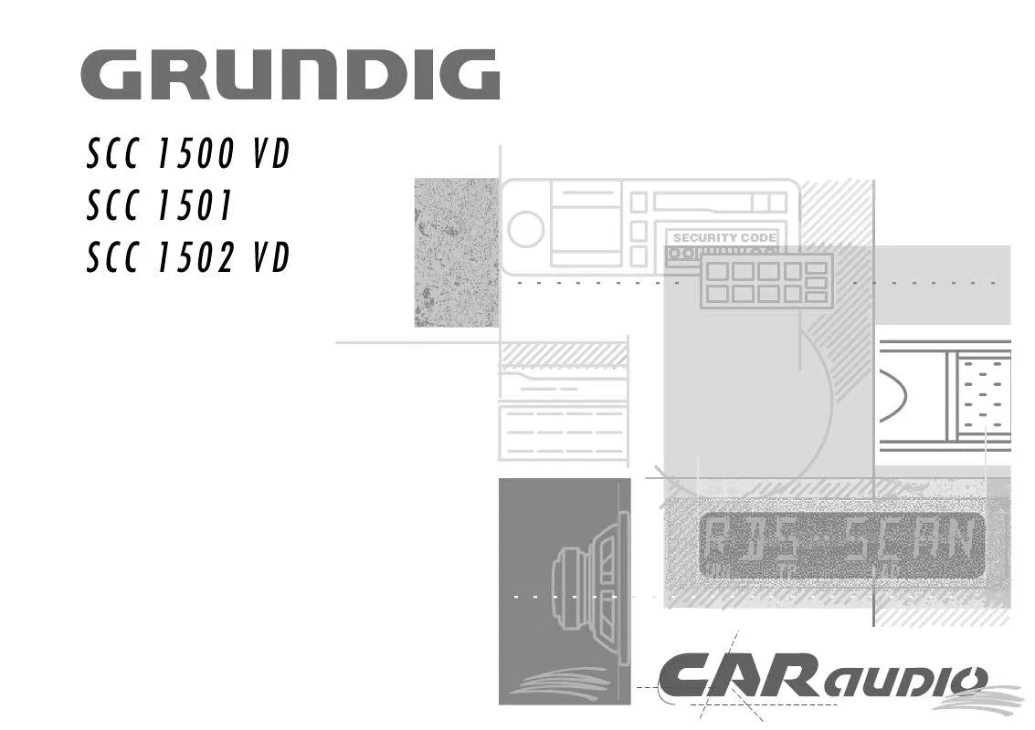 Mode d'emploi GRUNDIG SCC 1500 VD