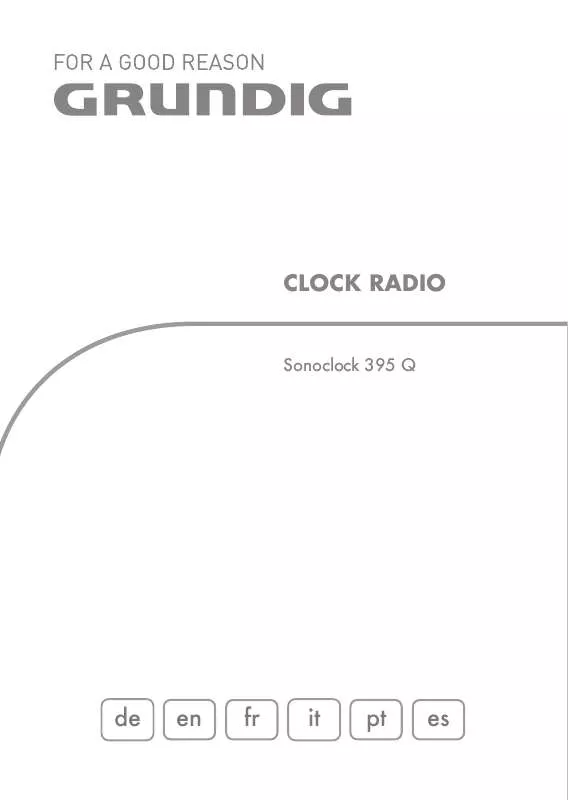 Mode d'emploi GRUNDIG SONOCLOCK 395 Q