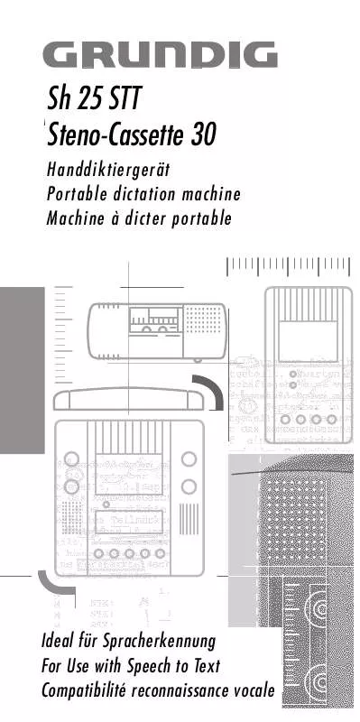 Mode d'emploi GRUNDIG STENORETTE SH 25 STT