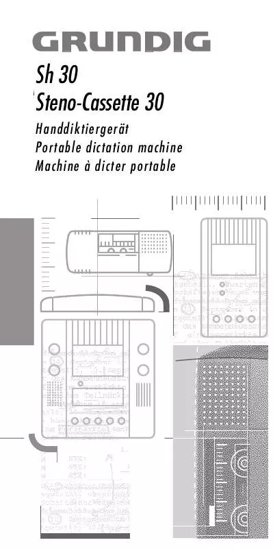 Mode d'emploi GRUNDIG STENORETTE SH 30