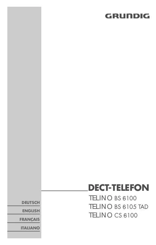 Mode d'emploi GRUNDIG TELINO BS 6100