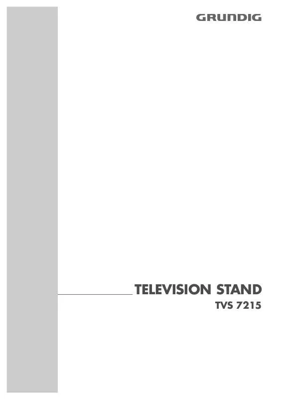 Mode d'emploi GRUNDIG XENTIA / ARGANTO TVS 7215