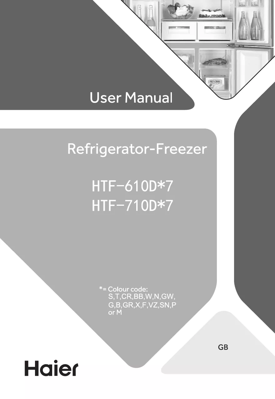 Mode d'emploi HAIER HTF-710DP7