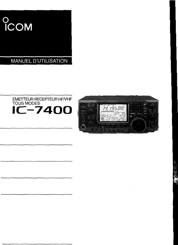 Mode d'emploi ICOM IC-7400