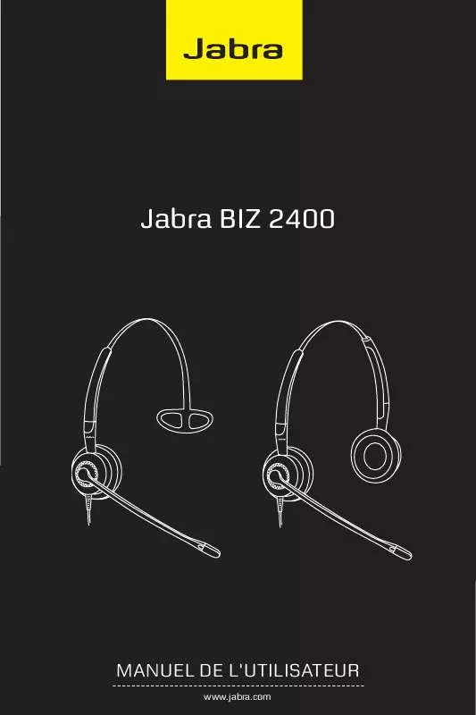Mode d'emploi JABRA BIZ 2400
