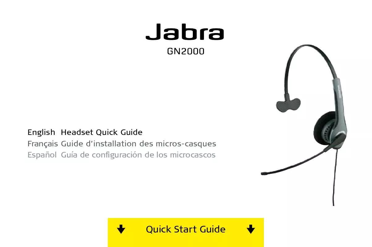 Mode d'emploi JABRA GN2000