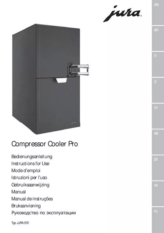 Mode d'emploi JURA COMPRESSOR COOLER PRO