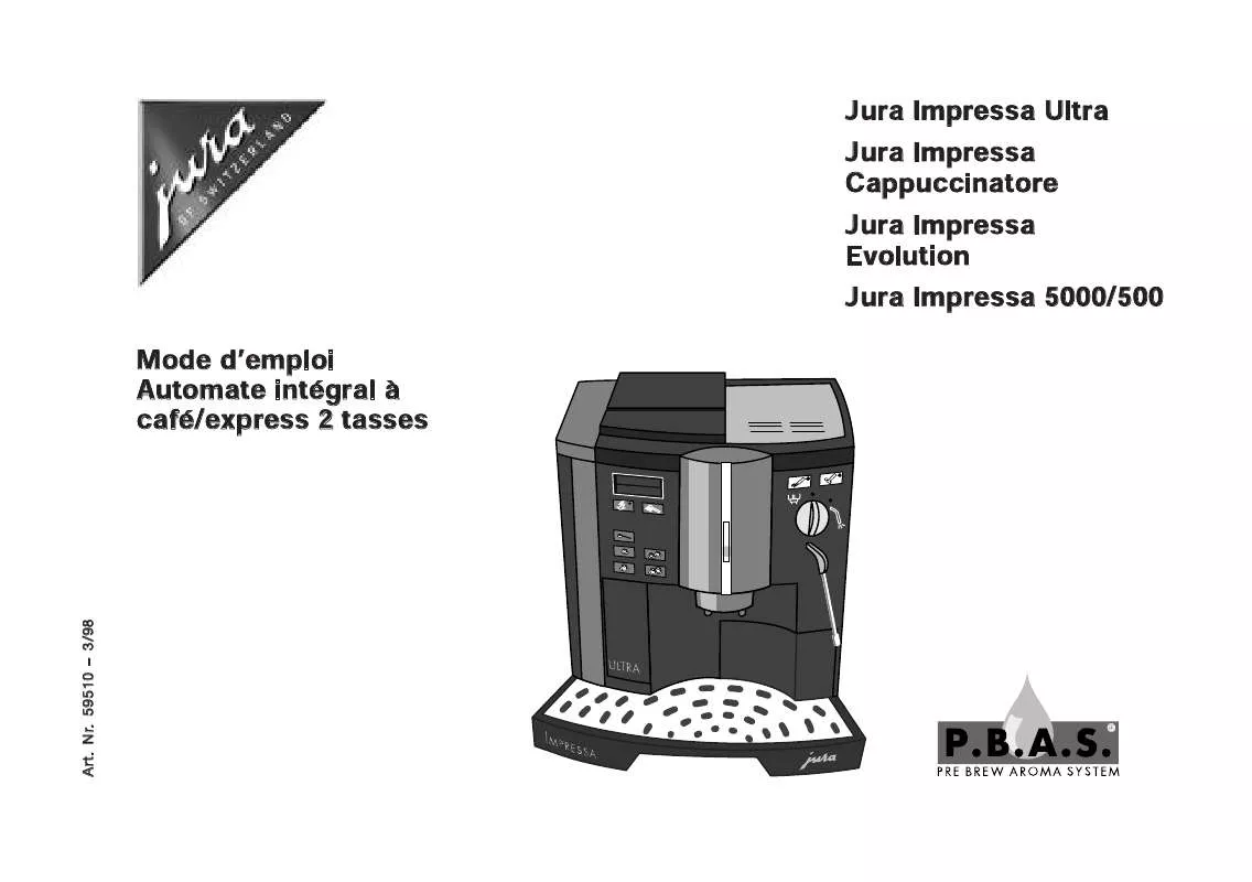 Mode d'emploi JURA IMPRESSA CAPPUCCINATORE