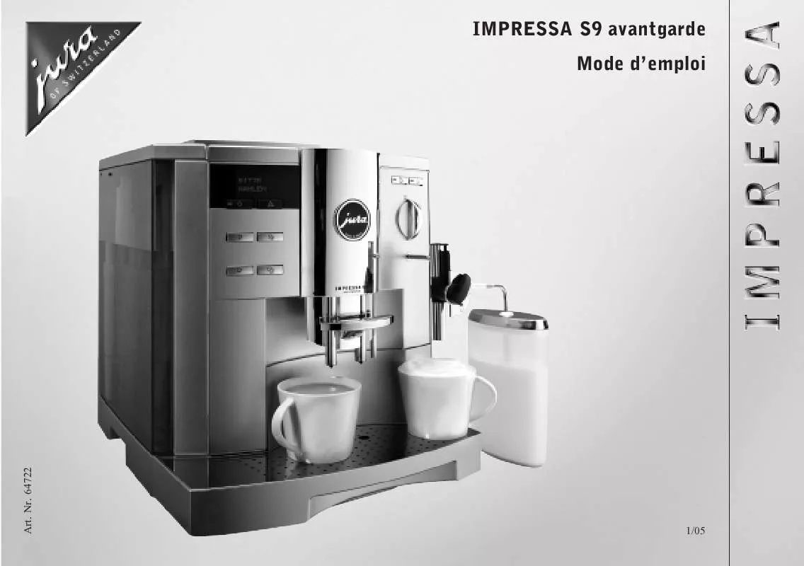 Mode d'emploi JURA IMPRESSA S7 AVANTGARDE