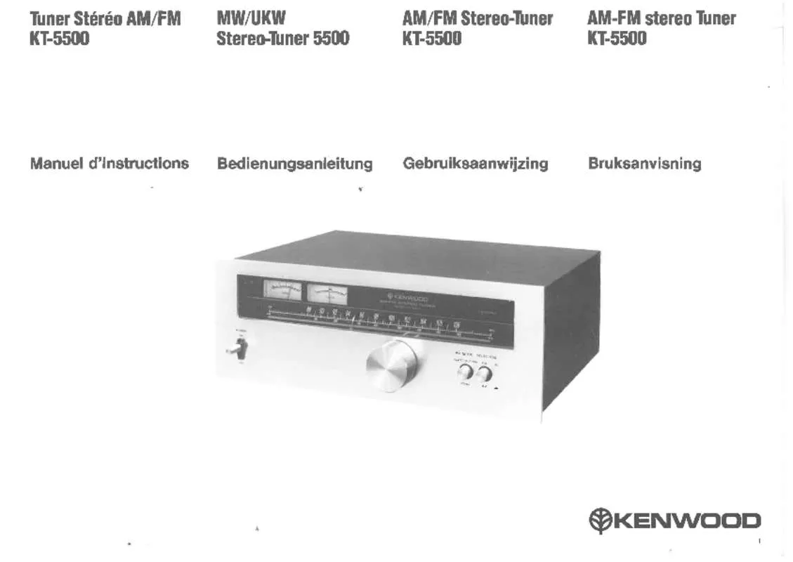 Mode d'emploi KENWOOD KT 5500