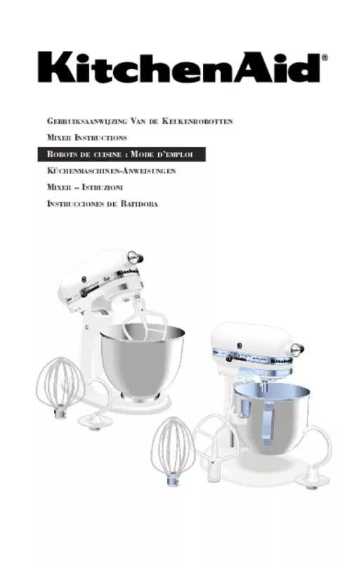 Mode d'emploi KITCHENAID 5K45SSEWH CLASSIC