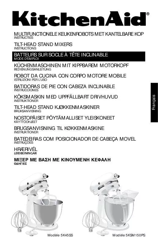 Mode d'emploi KITCHENAID 5KSM150 PSEMC