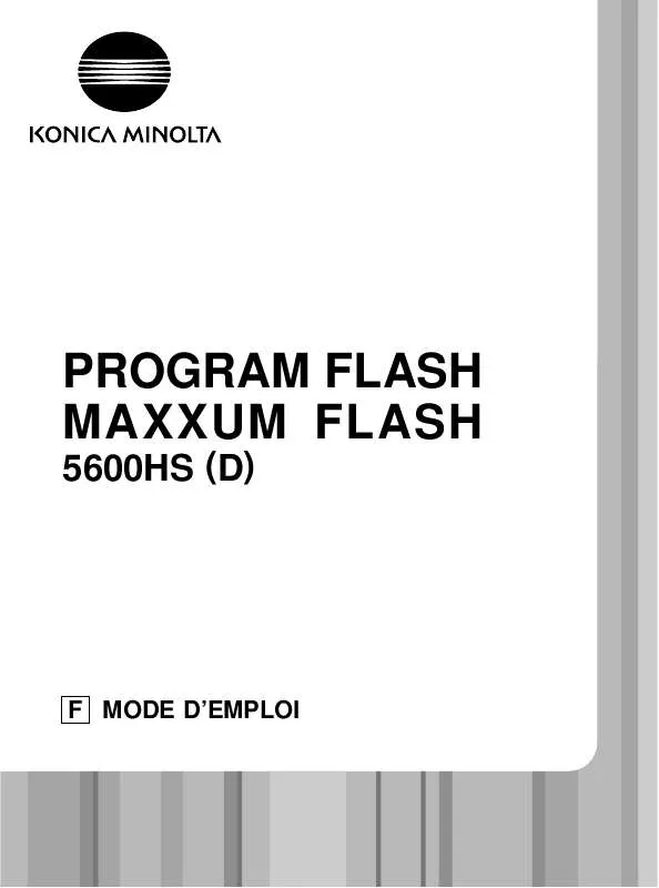 Mode d'emploi KONICA MINOLTA 5600HS