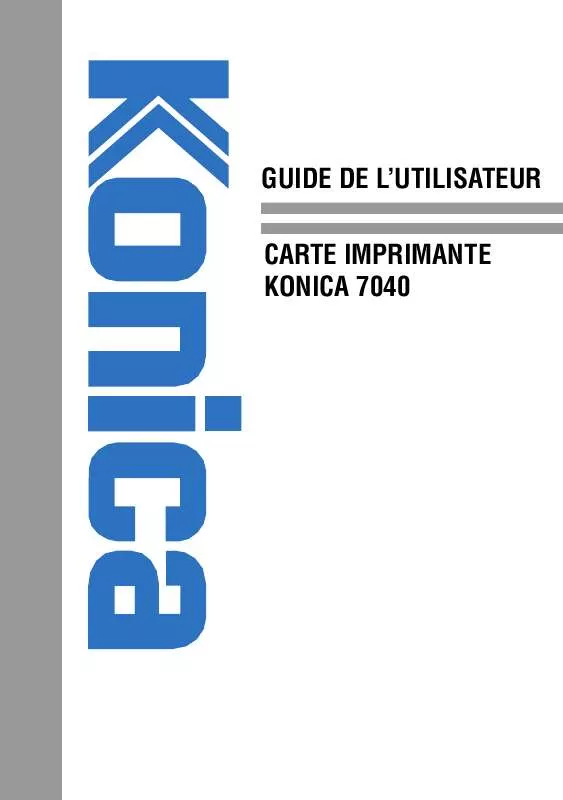 Mode d'emploi KONICA MINOLTA 7040