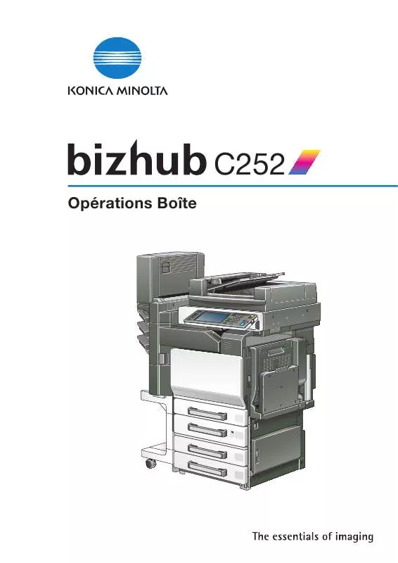 Mode d'emploi KONICA MINOLTA BIZHUB C252