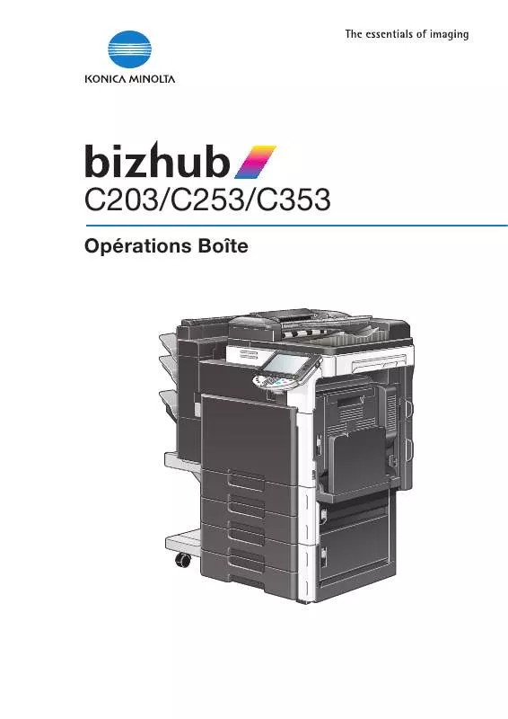 Mode d'emploi KONICA MINOLTA BIZHUB C253