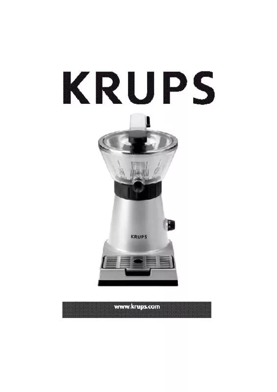 Mode d'emploi KRUPS PRESSE AGRUMES CITRUS EXPERT ZX700041 && ZX700041